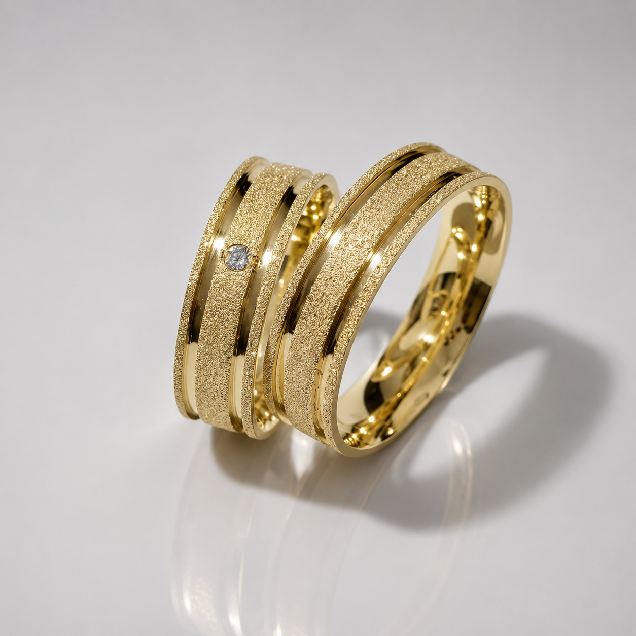Par de alianças em ouro 18k